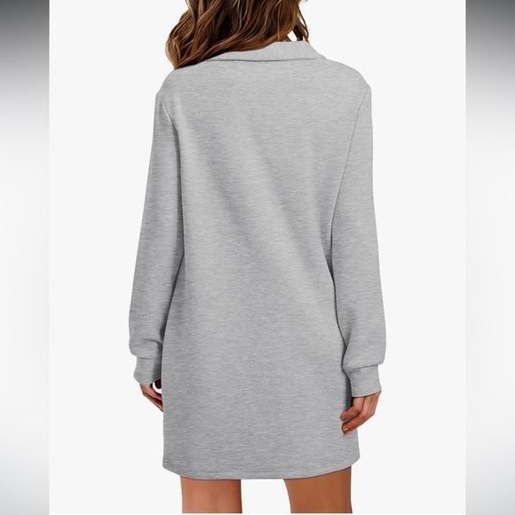 Womens Long Sleeve Lapel Collared V Neck
Sweatshirt Dress Loose new 🆕 - Picture 4 of 6